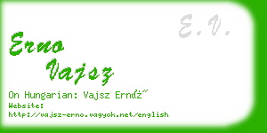 erno vajsz business card